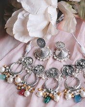 Load image into Gallery viewer, Mahina German Silver & Kundan Necklace Set