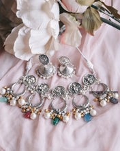 Load image into Gallery viewer, Mahina German Silver & Kundan Necklace Set