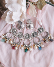 Load image into Gallery viewer, Mahina German Silver & Kundan Necklace Set