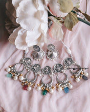 Load image into Gallery viewer, Mahina German Silver & Kundan Necklace Set