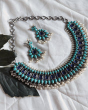 Load image into Gallery viewer, Almaia - Firoza And Sapphire Necklace Set