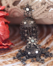 Load image into Gallery viewer, Taara Silver Oxidised Earrings