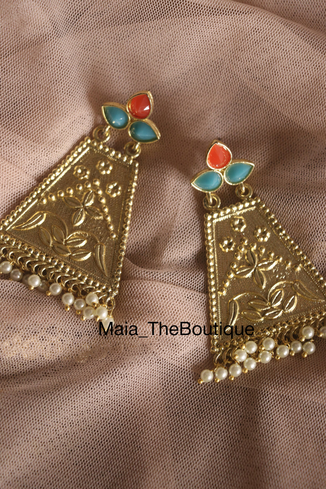 TRINA GOLD PLATED EARRINGS