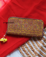 Load image into Gallery viewer, Sunflower Boho Banjara Clutch
