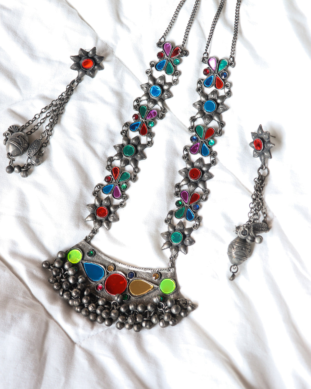 Pariwish Afghan Necklace And Earrings Set